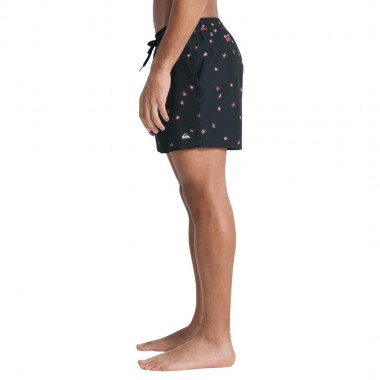 QUIKSILVER EVERYDAY PRINTED VOLLEY SWIM SHORTS 15 BLK FALLEN BL