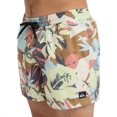QUIKSILVER EVERYDAY PRT VOLLEY SWIM SHORTS 15 ICE CAMO BONE WHT