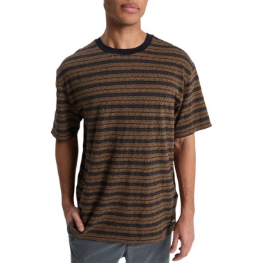 QUIKSILVER OKANO JACQUARD T-SHIRT BLACK HORIZONS HORIZONTAL