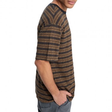 QUIKSILVER OKANO JACQUARD T-SHIRT BLACK HORIZONS HORIZONTAL