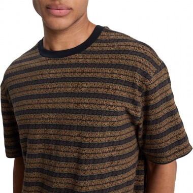 QUIKSILVER OKANO JACQUARD T-SHIRT BLACK HORIZONS HORIZONTAL