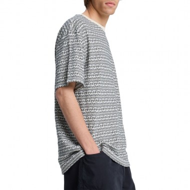 QUIKSILVER OKANO JACQUARD T-SHIRT BONE WHT HORIZONS HORIZONTAL