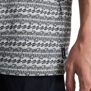 QUIKSILVER OKANO JACQUARD T-SHIRT BONE WHT HORIZONS HORIZONTAL