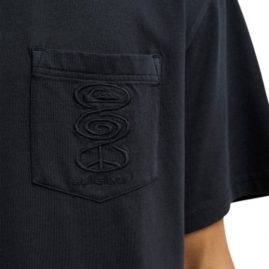 QUIKSILVER OXNI WASHED T-SHIRT BLACK