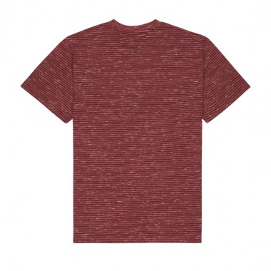 QUIKSILVER LOPAZ STRIPED POCKET T-SHIRT BURNT RUSSET STRIPE