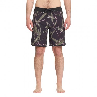 VOLCOM ENCOUNTER SCALLOP MOD BOARDSHORTS 19 BLACK
