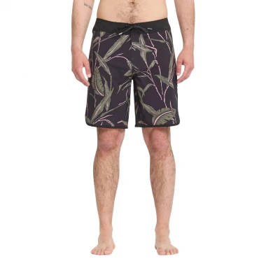VOLCOM ENCOUNTER SCALLOP MOD BOARDSHORTS 19 BLACK