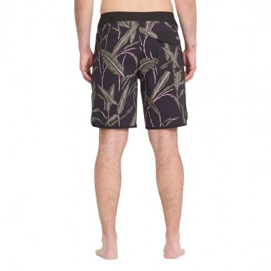 VOLCOM ENCOUNTER SCALLOP MOD BOARDSHORTS 19 BLACK