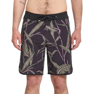 VOLCOM ENCOUNTER SCALLOP MOD BOARDSHORTS 19 BLACK
