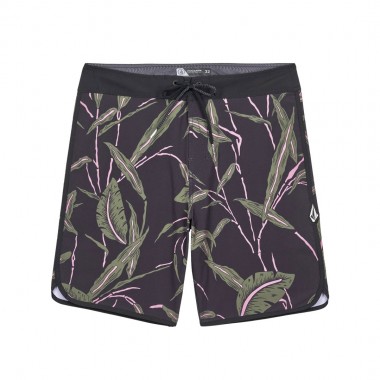 VOLCOM ENCOUNTER SCALLOP MOD BOARDSHORTS 19 BLACK
