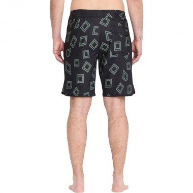 VOLCOM CONTACT SCALLOP STONEY BOARDSHORTS 19 BLACK