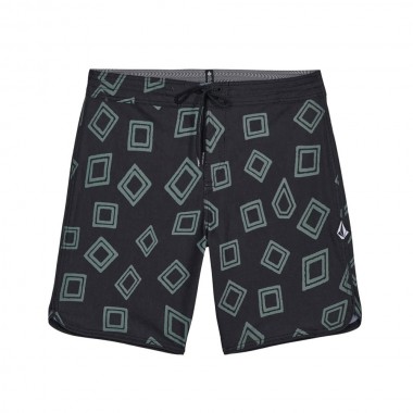 VOLCOM CONTACT SCALLOP STONEY BOARDSHORTS 19 BLACK