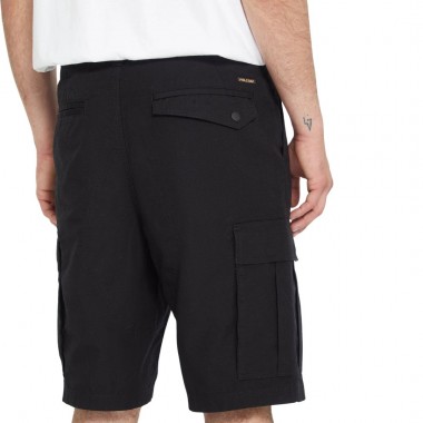 VOLCOM STRANGE TRIPPER CARGO SHORTS 22 BLACK