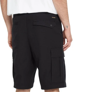 VOLCOM STRANGE TRIPPER CARGO SHORTS 22 BLACK