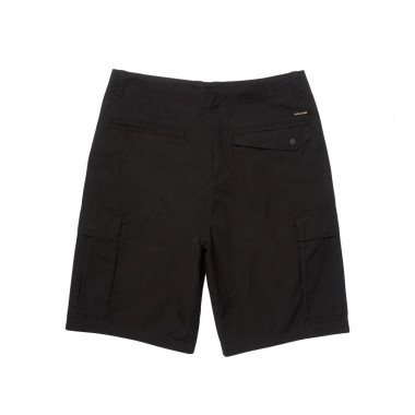 VOLCOM STRANGE TRIPPER CARGO SHORTS 22 BLACK