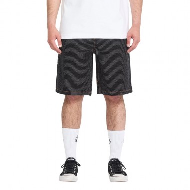 VOLCOM WORK DIALED SHORTS 22 BLACK STRIPE