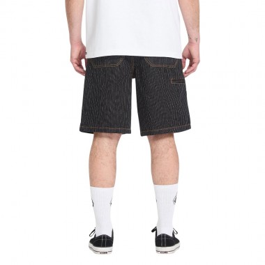 VOLCOM WORK DIALED SHORTS 22 BLACK STRIPE
