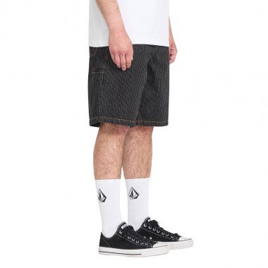 VOLCOM WORK DIALED SHORTS 22 BLACK STRIPE