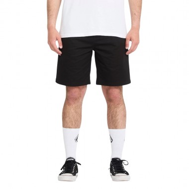 VOLCOM FRICKIN II ELASTICATED WAIST SHORTS 19 BLACK