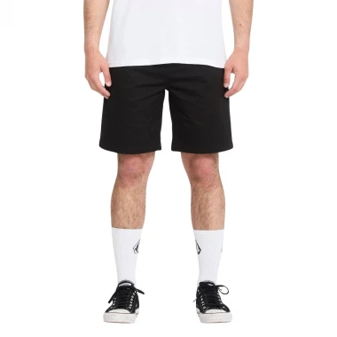 VOLCOM FRICKIN II ELASTICATED WAIST SHORTS 19 BLACK