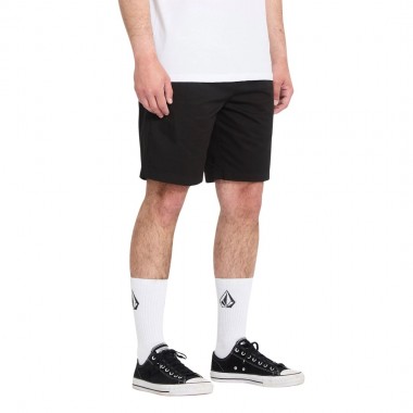 VOLCOM FRICKIN II ELASTICATED WAIST SHORTS 19 BLACK