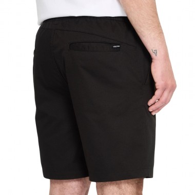 VOLCOM FRICKIN II ELASTICATED WAIST SHORTS 19 BLACK