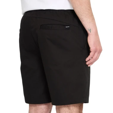 VOLCOM FRICKIN II ELASTICATED WAIST SHORTS 19 BLACK