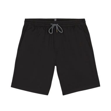 VOLCOM FRICKIN II ELASTICATED WAIST SHORTS 19 BLACK
