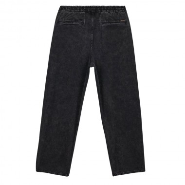 VOLCOM FREAZY LOOSE ELASTICATED WAIST DENIM PANTS BLACKITY BLK