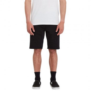VOLCOM SOLVER DENIM SHORTS BLACK OUT