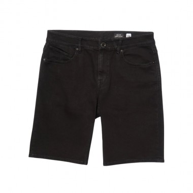 VOLCOM SOLVER DENIM SHORTS BLACK OUT