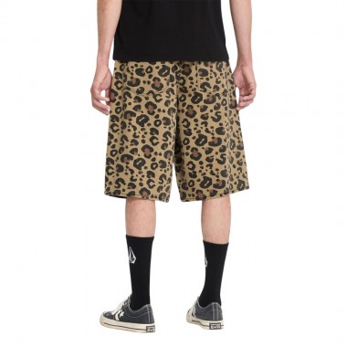 VOLCOM CHILLOW DENIM SHORTS 24 CHEETAH