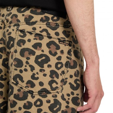 VOLCOM CHILLOW DENIM SHORTS 24 CHEETAH