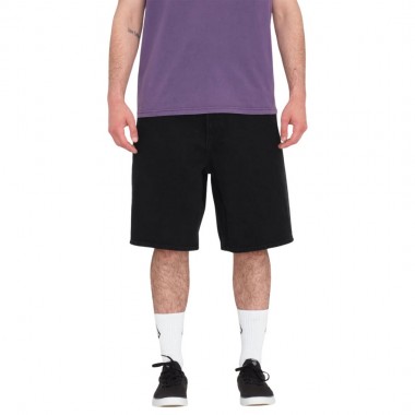 VOLCOM BILLOW DENIM SHORTS 22 BLACK
