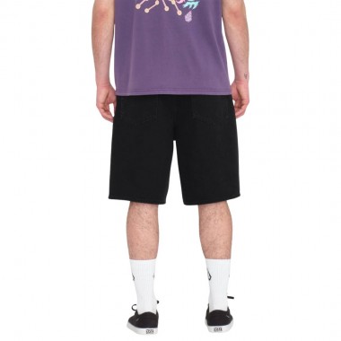 VOLCOM BILLOW DENIM SHORTS 22 BLACK