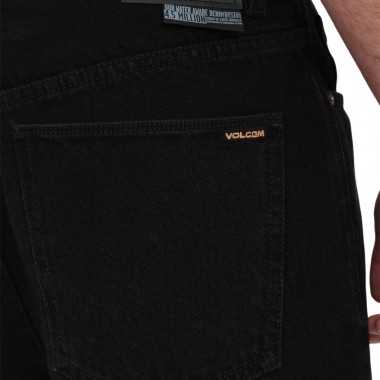 VOLCOM BILLOW DENIM SHORTS 22 BLACK