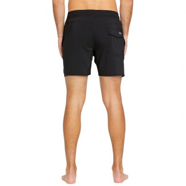 VOLCOM LIDO SOLID TRUNK BOARDSHORTS 16 BLACK