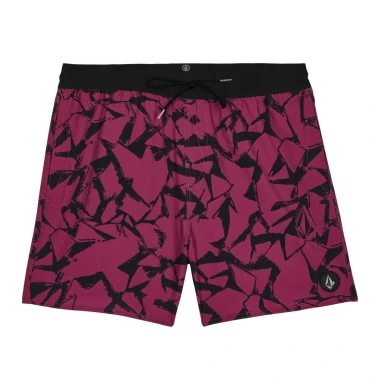VOLCOM LIDO SOLID TRUNK BOARDSHORTS 16 SANGRIA