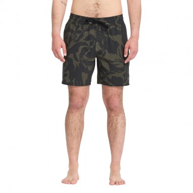 VOLCOM PSYCHE COTTON TRUNK BOARDSHORTS 17 IVY