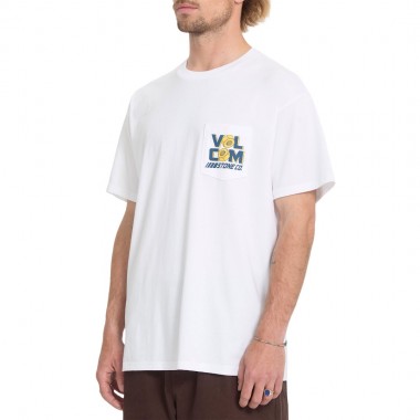 VOLCOM PARTED OUT POCKET T-SHIRT WHITE