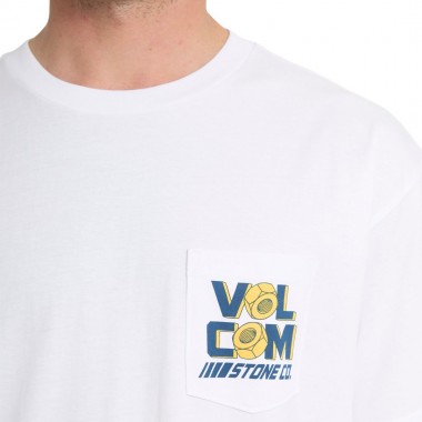 VOLCOM PARTED OUT POCKET T-SHIRT WHITE