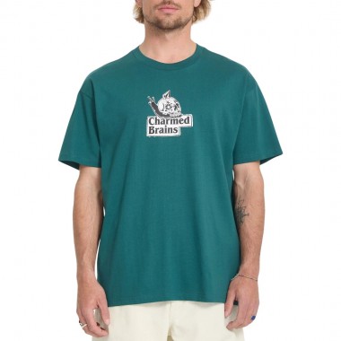 VOLCOM CHARMED BRAINS T-SHIRT RIFLE GREEN