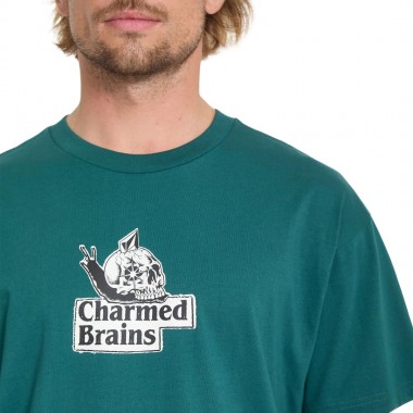 VOLCOM CHARMED BRAINS T-SHIRT RIFLE GREEN