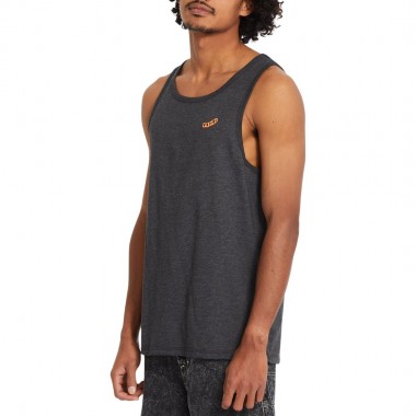 VOLCOM PISTOL STONE TANK TOP HEATHER BLACK