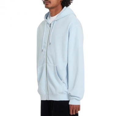 VOLCOM SINGLE STONE ZIP HOODIE LIGHT BLUE ACID