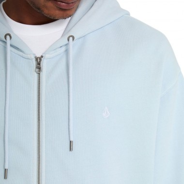 VOLCOM SINGLE STONE ZIP HOODIE LIGHT BLUE ACID