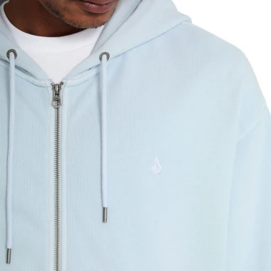 VOLCOM SINGLE STONE ZIP HOODIE LIGHT BLUE ACID