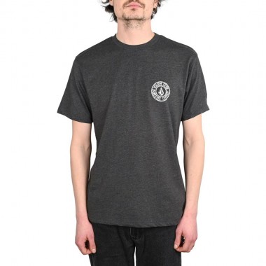VOLCOM DRAIN YOU T-SHIRT HEATHER BLACK