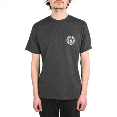 VOLCOM DRAIN YOU T-SHIRT HEATHER BLACK