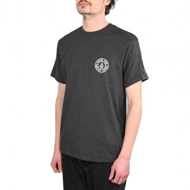 VOLCOM DRAIN YOU T-SHIRT HEATHER BLACK